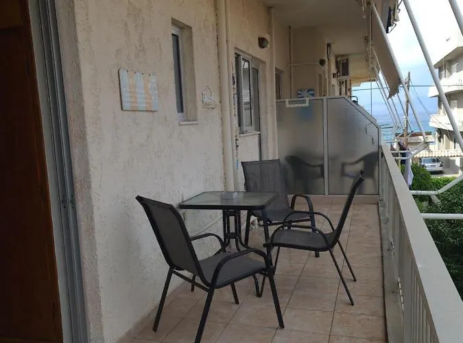 Seaside In Xilokastro - Thalassa Blue By Kottas Lägenhet